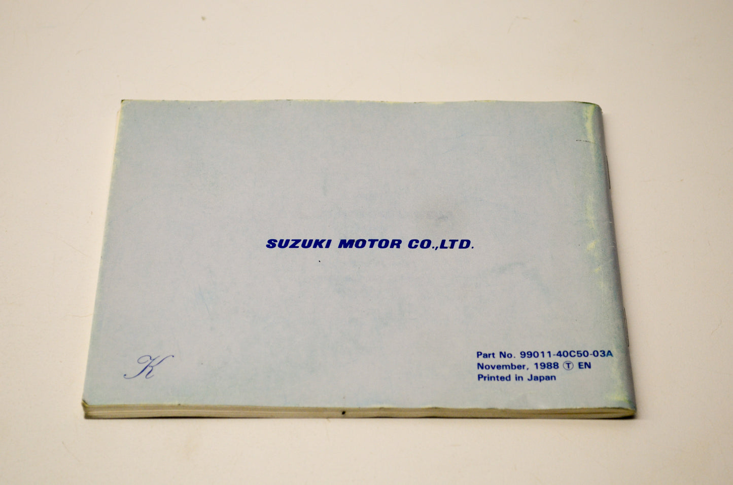 OEM Suzuki 99011-40C50-03A GSX-R1100 Owner's Manual