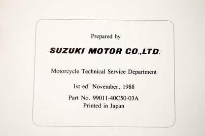 OEM Suzuki 99011-40C50-03A GSX-R1100 Owner's Manual