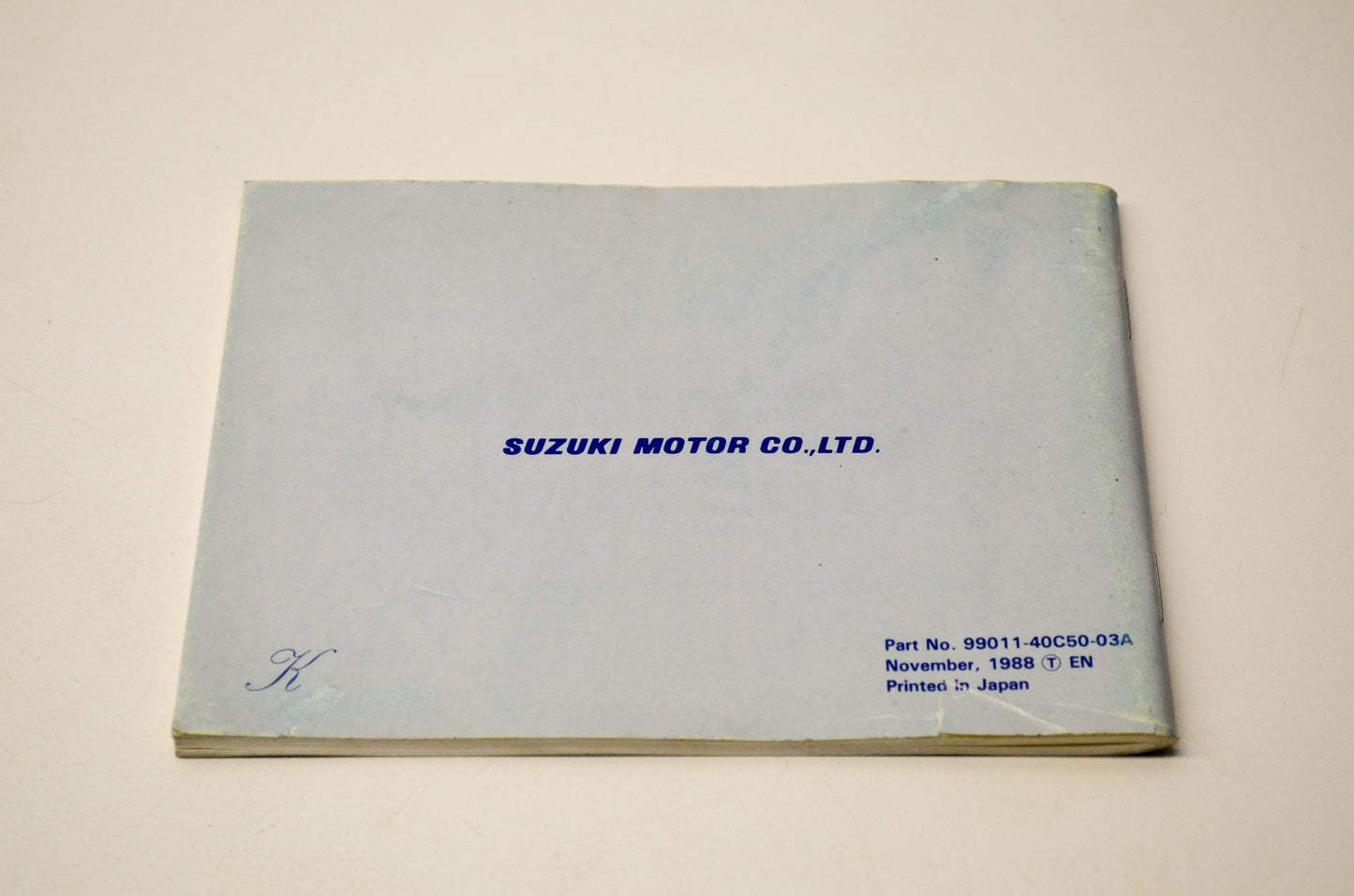 OEM Suzuki 99011-40C50-03A GSX-R1100 Owner's Manual
