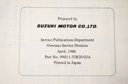 OEM Suzuki 99011-35B20-03A LT230E Owner's Manual
