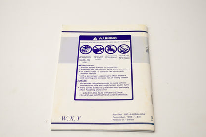 New OEM Suzuki 99011-40B64-03A LT80 Owner's Manual NOS
