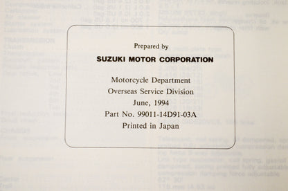New OEM Suzuki 99011-14D91-03A DR350SE Owner's Manual NOS