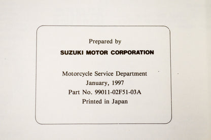 OEM Suzuki 99011-02F51-03A TL1000S Owner's Manual