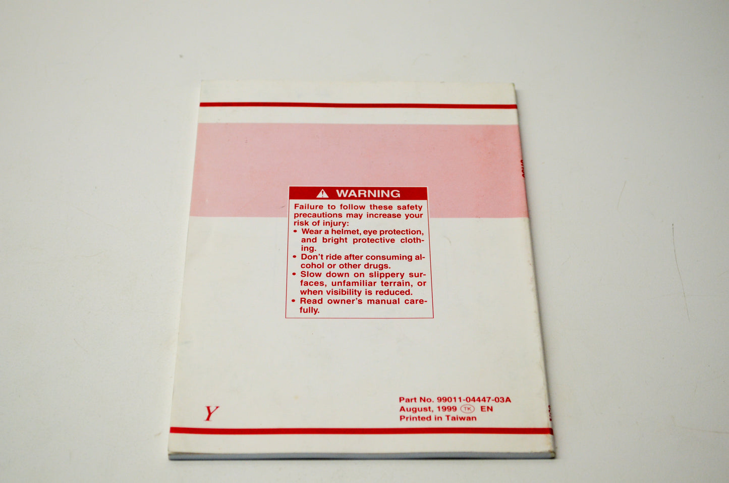 New OEM Suzuki 99011-04447-03A JR50 Owner's Manual NOS