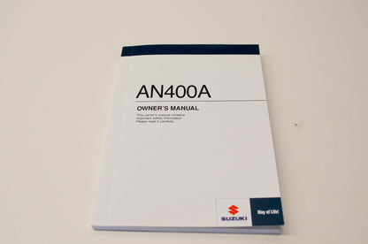 New OEM Suzuki 99011-05H75-03A AN400A Owner's Manual NOS