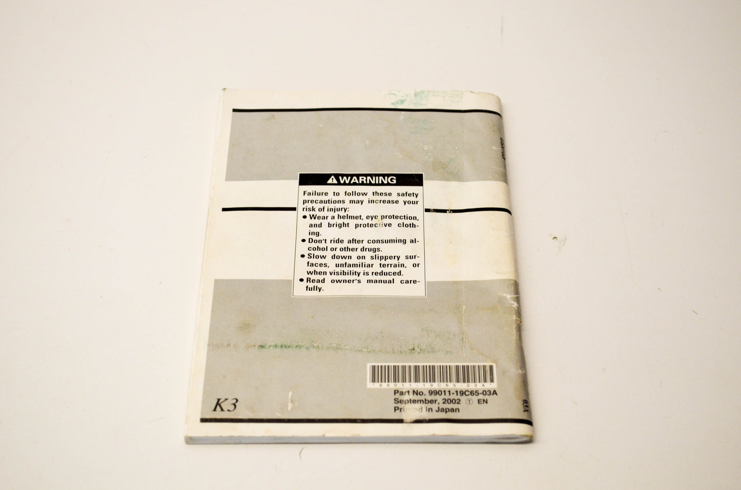 OEM Suzuki 99011-19C65-03A GSX600F Owner's Manual