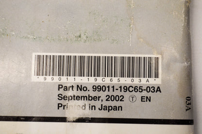 OEM Suzuki 99011-19C65-03A GSX600F Owner's Manual