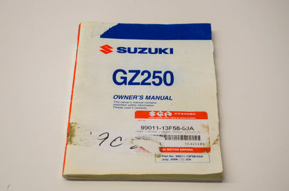 OEM Suzuki 99011-13F58-03A GZ250 Owner's Manual