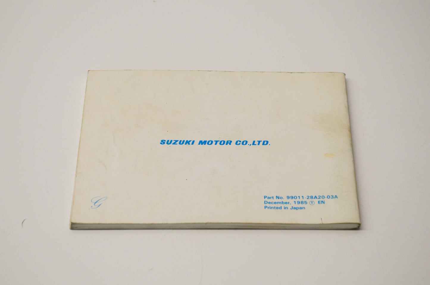 OEM Suzuki 99011-28A20-03A GSX-R750 Owner's Manual