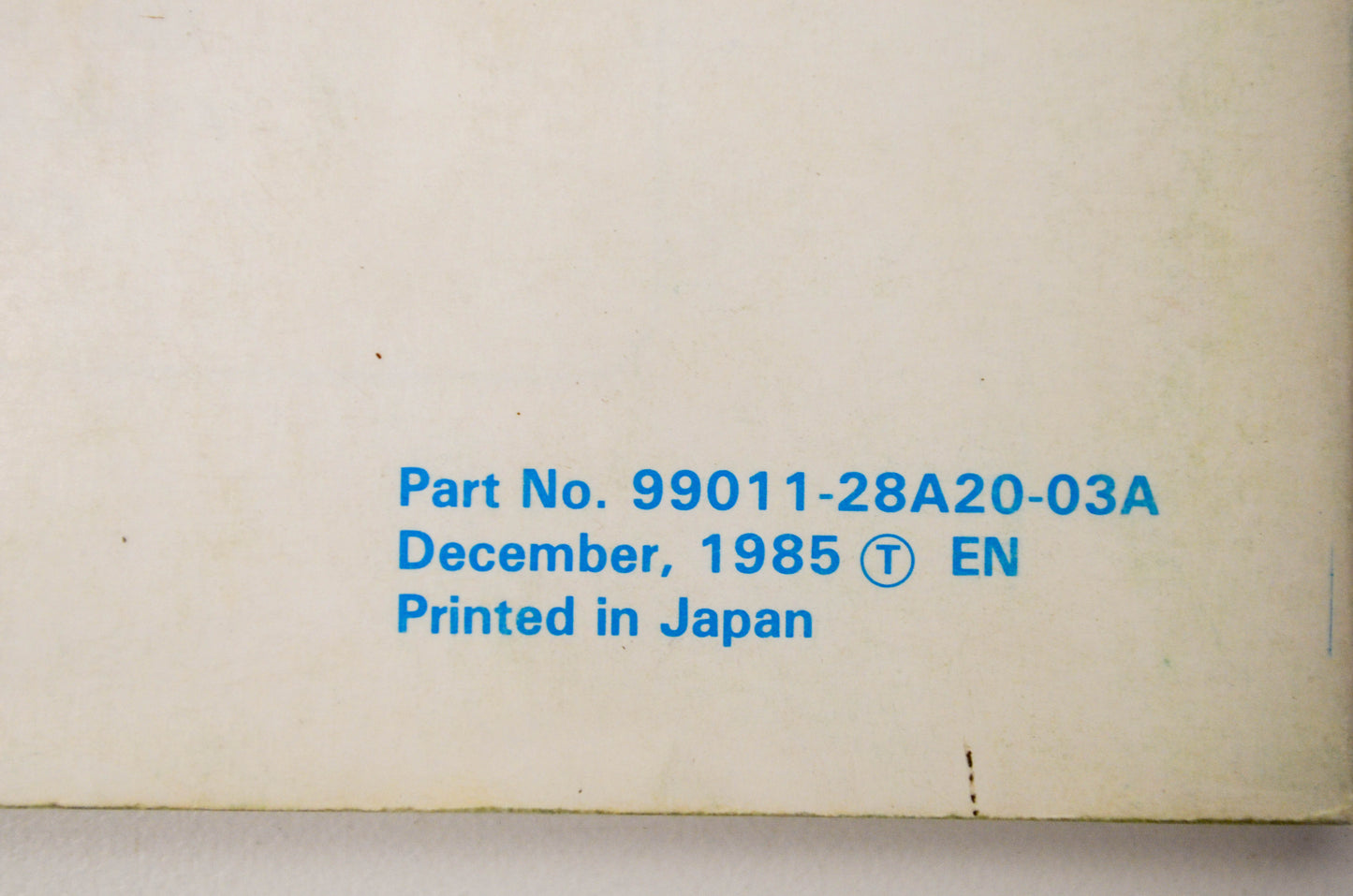 OEM Suzuki 99011-28A20-03A GSX-R750 Owner's Manual