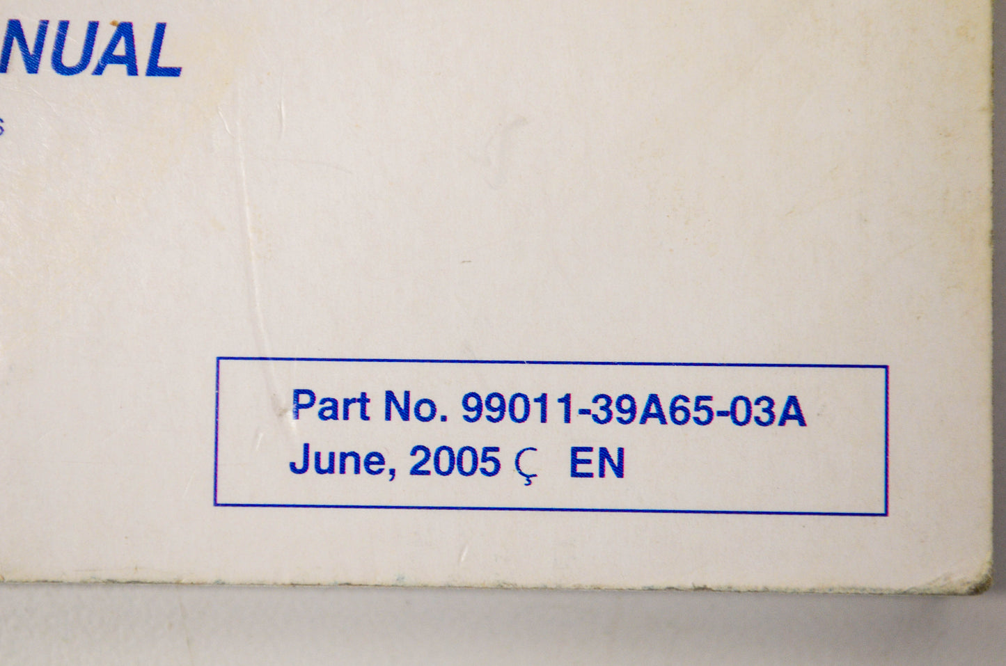 OEM Suzuki 99011-39A65-03A VS800 Owner's Manual