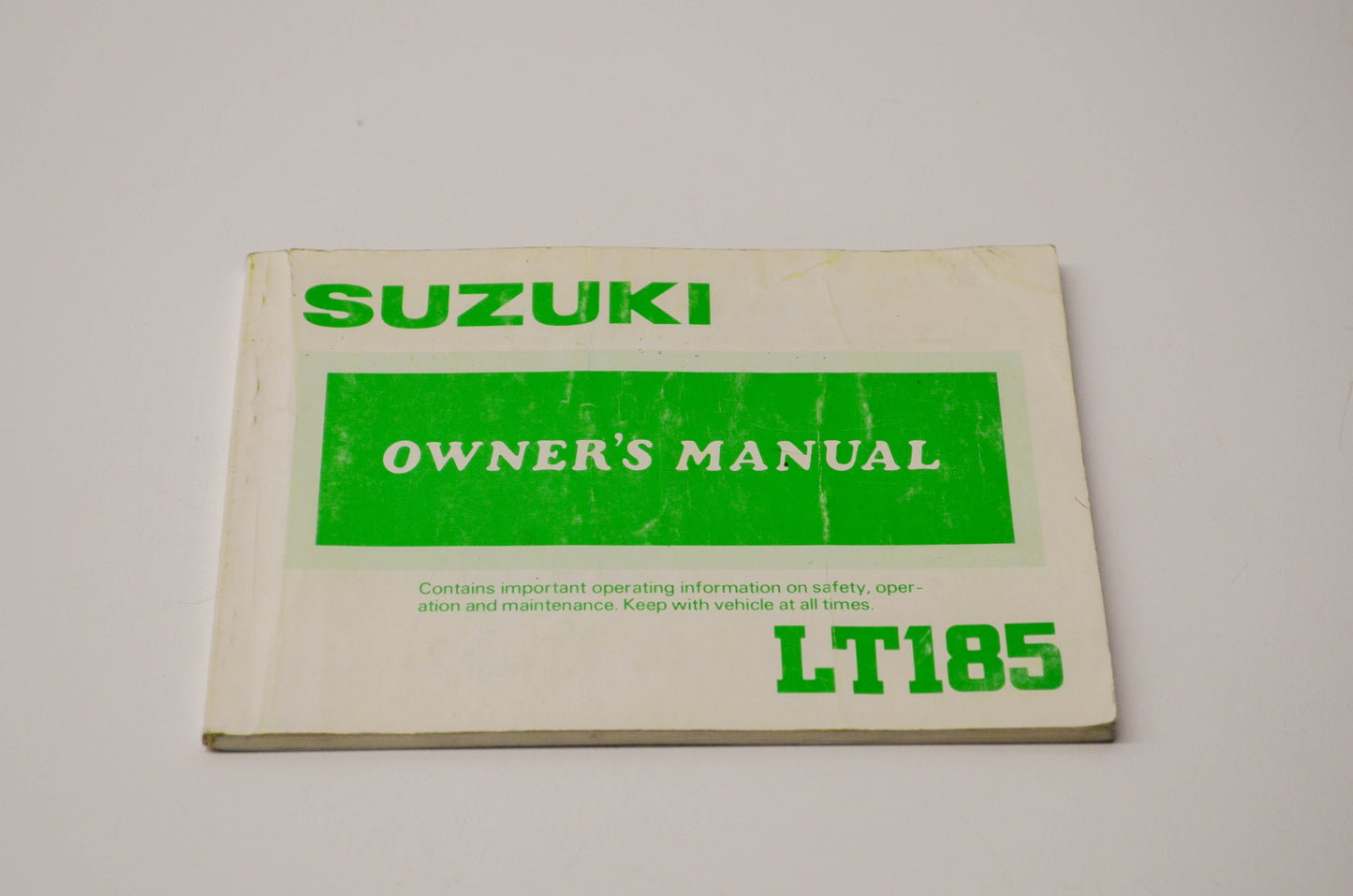 OEM Suzuki 99011-24422-03A LT185 Owner's Manual