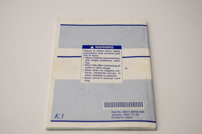 OEM Suzuki 99011-40F60-03A GSX-R1000 Owner's Manual