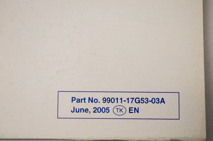 OEM Suzuki 99011-17G53-03A SV650/S Owner's Manual