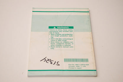 OEM Suzuki 99011-24F52-03A GSX1300R Owner's Manual