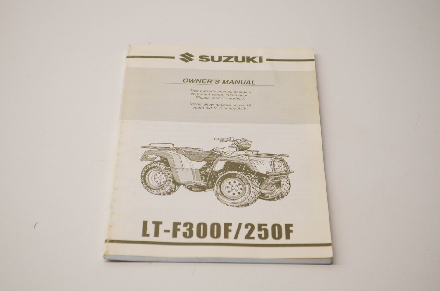 New OEM Suzuki 99011-19B71-03A LT-F300F/250F Owner's Manual NOS