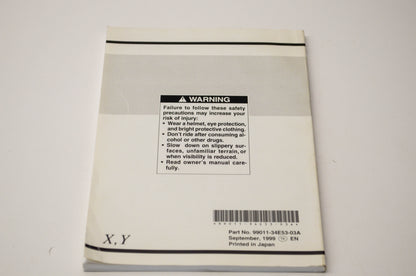 OEM Suzuki 99011-34E53-03A GSX-R600 Owner's Manual