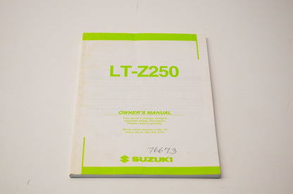 OEM Suzuki 99011-21G50-03A LT-Z250 Owner's Manual
