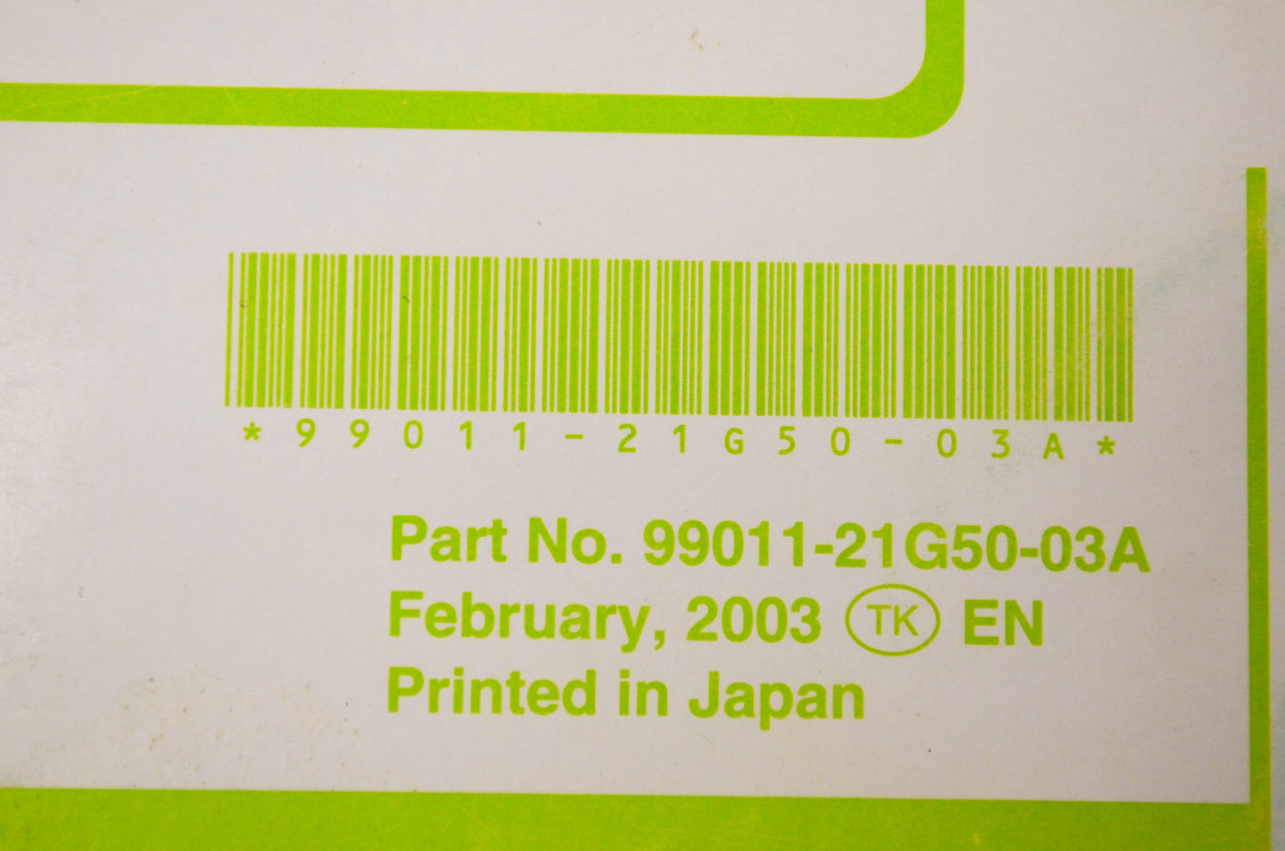 OEM Suzuki 99011-21G50-03A LT-Z250 Owner's Manual