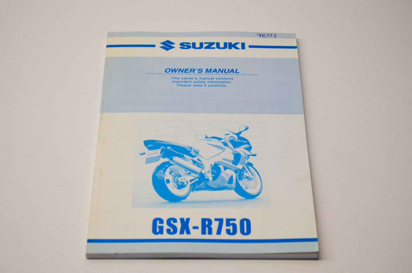 OEM Suzuki 99011-33F50-03A GSX-R750 Owner's Manual