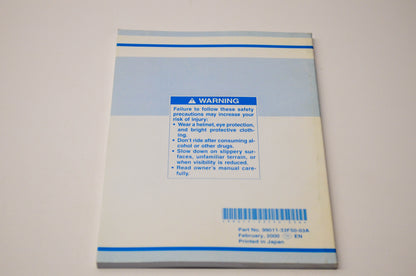 OEM Suzuki 99011-33F50-03A GSX-R750 Owner's Manual
