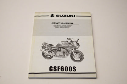 New OEM Suzuki 99011-31F51-03A GSF600S Owner's Manual NOS