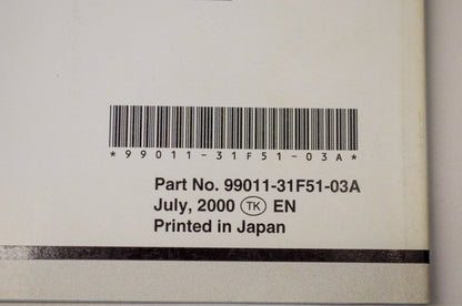 New OEM Suzuki 99011-31F51-03A GSF600S Owner's Manual NOS