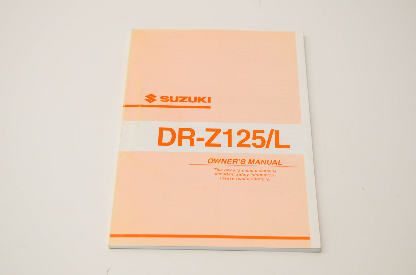 OEM Suzuki 99011-08G50-03A DR-Z125/L Owner's Manual