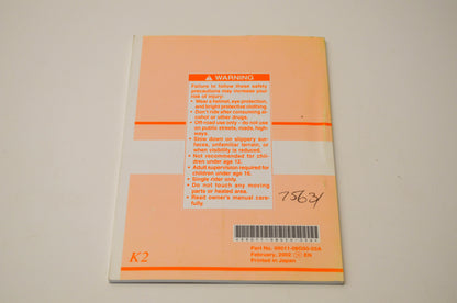OEM Suzuki 99011-08G50-03A DR-Z125/L Owner's Manual