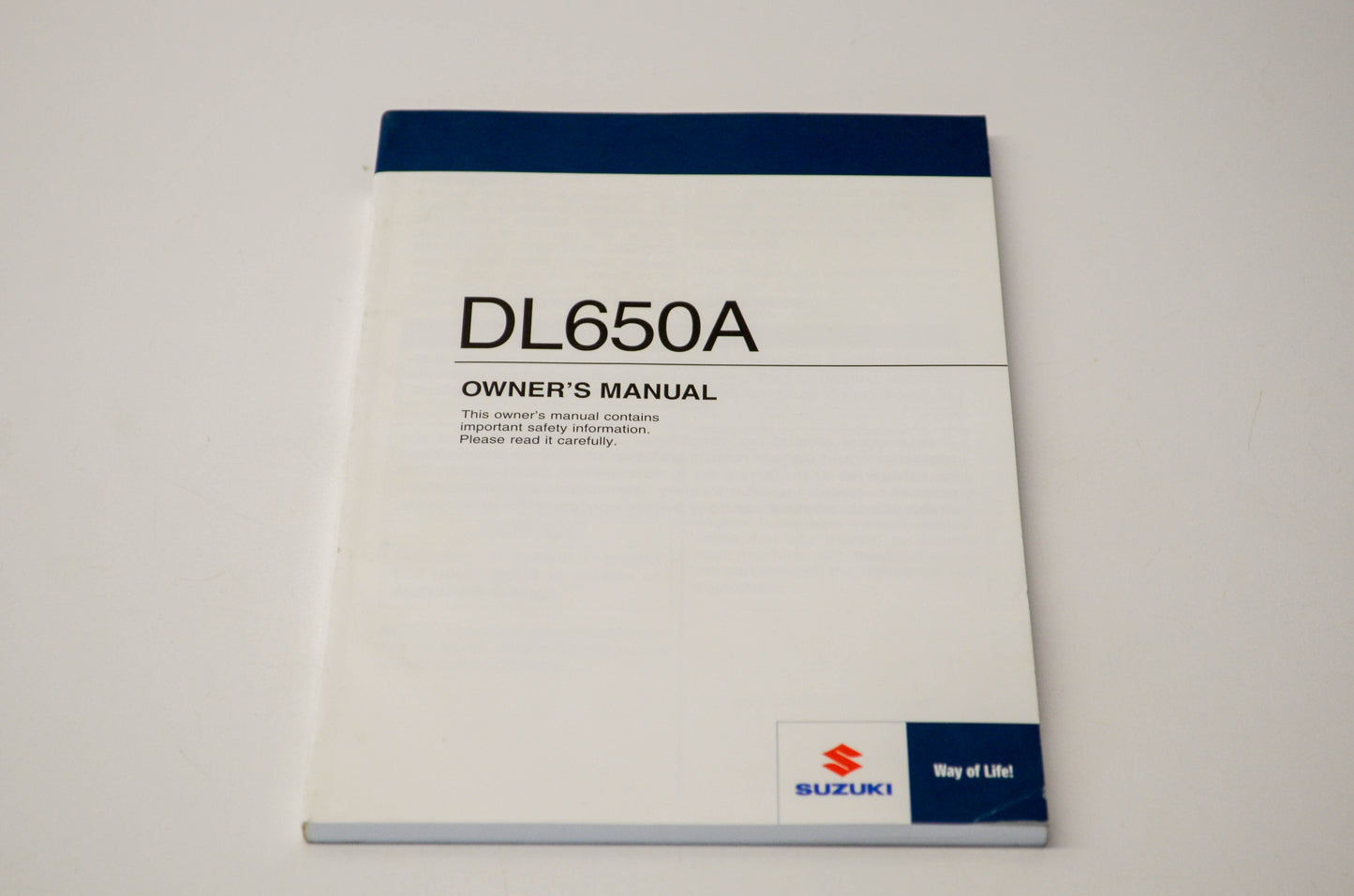 New OEM Suzuki 99011-11J60-03A DL650A Owner's Manual NOS