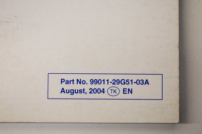 OEM Suzuki 99011-29G51-03A GSX-R600 Owner's Manual