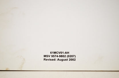 New OEM Honda 02-03 VTX1800S Service Shop Manual Addendum NOS
