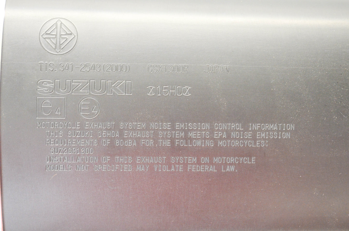 OEM Suzuki 14340-15H03-H01 2018 Hayabusa GSX1300R Left Muffler Slip-on