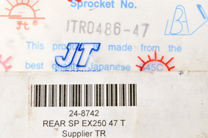JT Sprockets 24-8742, 248742, JTR486.47T Rear Sprocket 47T NOS