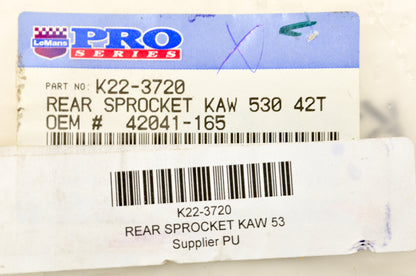 LeMans Pro Series K22-3720, 42041-165 Rear Sprocket 42T NOS