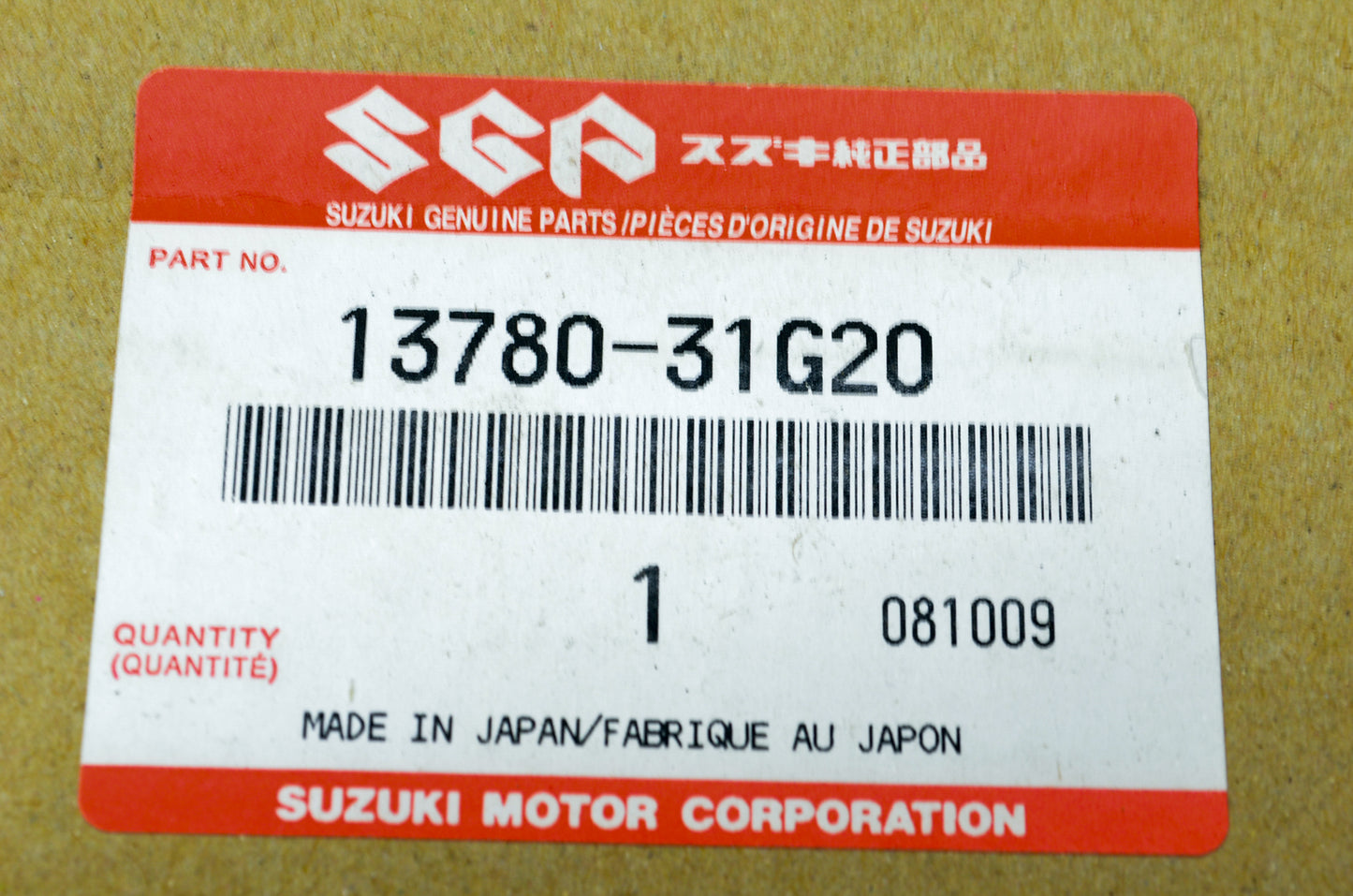 OEM Suzuki 13780-31G20 Air Filter Cleaner NOS