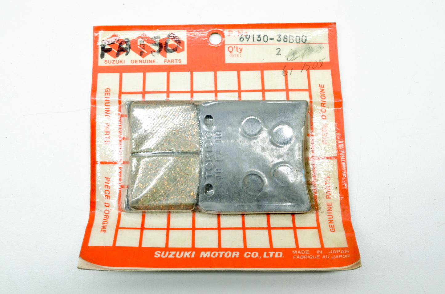 OEM Suzuki 69130-38B00 Brake Pad Kit NOS
