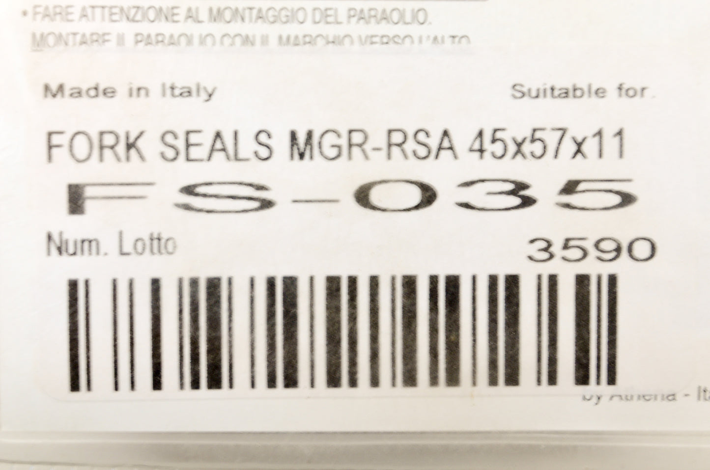 Parts Unlimited FS-035 Front Fork Seal Kit NOS