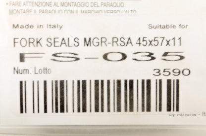 Parts Unlimited FS-035 Front Fork Seal Kit NOS