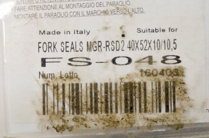 Parts Unlimited FS-048, MGR-RSD2 Front Fork Seal Kit NOS