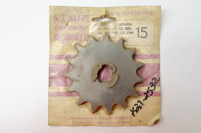 CT Alloy Sprockets K22-2532, 23801-357-810 Sprocket 15T NOS