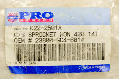 LeMans Pro Series K22-2501A Sprocket 14T NOS