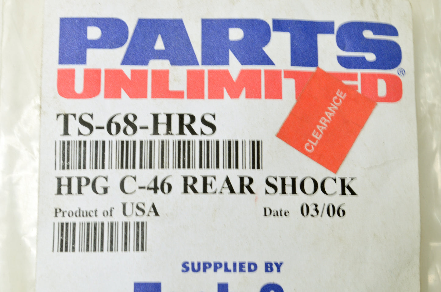 Parts Unlimited TS-68-HRS Rear Shock Seal Kit HPG C-46 NOS