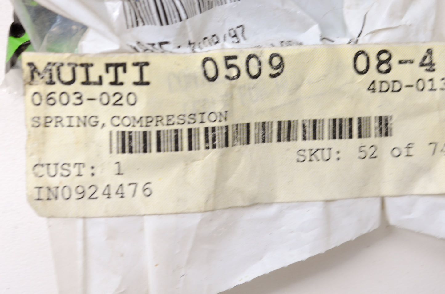 OEM Arctic Cat 0603-020 Spring Compression NOS