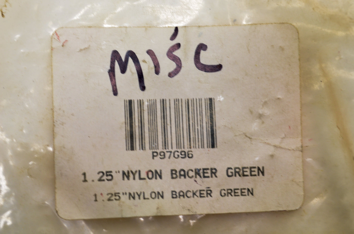 SABER P97G96 Green Nylon Backer 96 QTY NOS