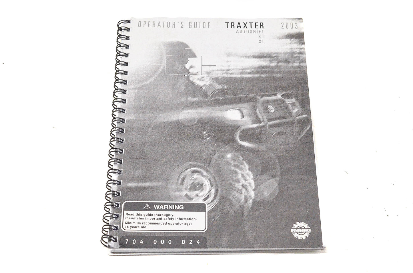 Bombardier 704000024 2003 Traxter Operator's Guide
