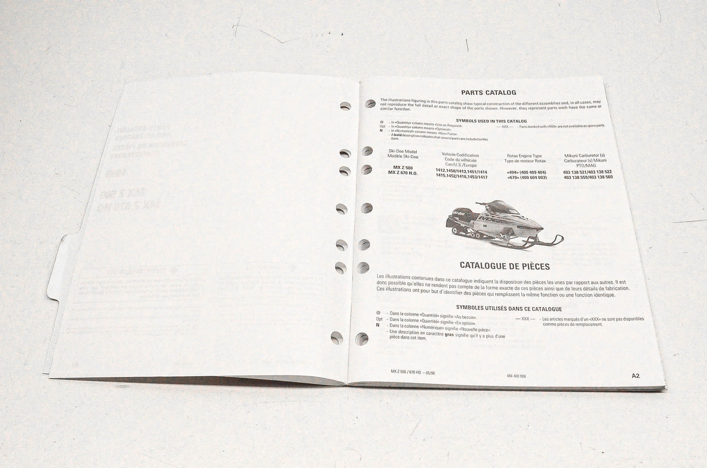 OEM Ski-Doo 484400004, P484400004 1999 MX Z 500/670 H.O. Parts Catalog