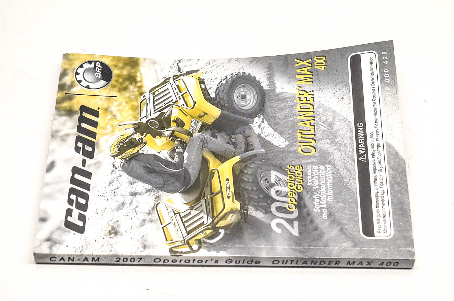 OEM BRP 219000429 2007 Can-Am Outlander MAX 400 Operator's Guide