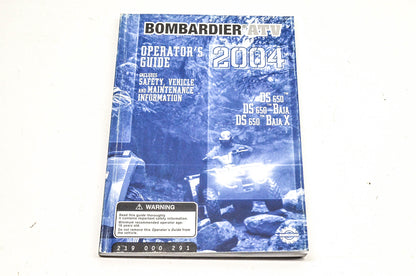 OEM BRP 219000291 2004 Bombardier ATV Operator's Guide