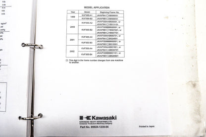 OEM Kawasaki 99924-1239-04 Prairie 300 4x4 ATV Service Manual